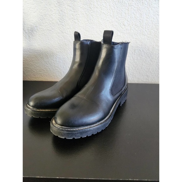 London Rebel Shoes - London Rebel Leather Heeled Chelsea Boots Size 41 (8)